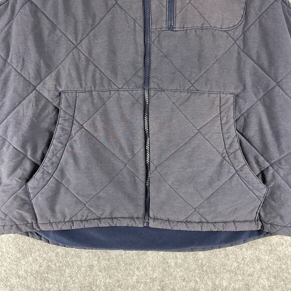 Chaps Ralph Lauren Quilted Vest Mens Large Blue US Flag Full Zip Faded Patriotic - Picture 4 of 12